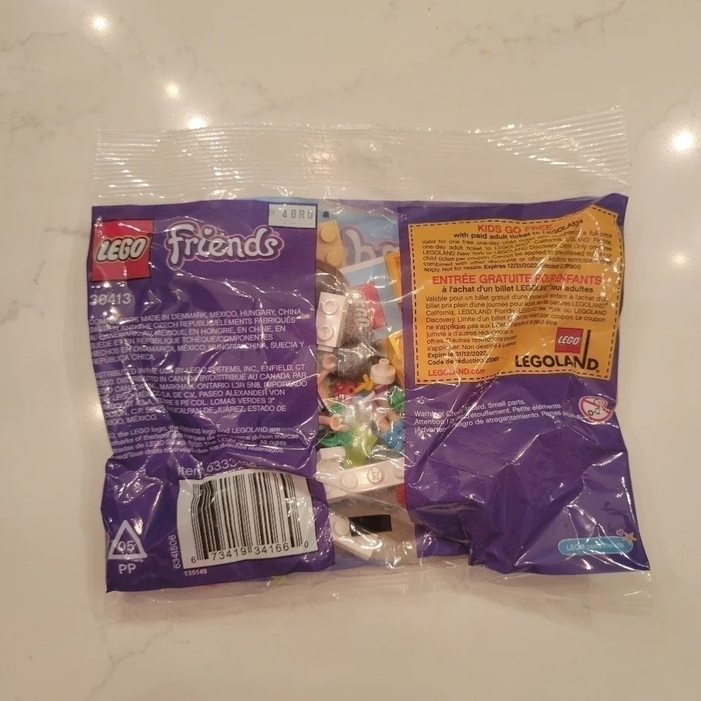 NEW Lego Friends Flower Cart Polybag Set 30413 Minifigure Purple Pink Yellow